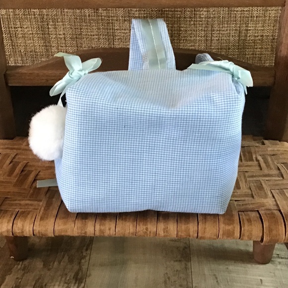 Gingham bunny basket. Vintage - Picture 6 of 9